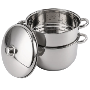 Royalty Line RL-C14L: Stainless Steel Stockpot and Steamer/ Couscous Pot - 14L