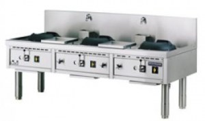 Gas wok range 3x 28 kw