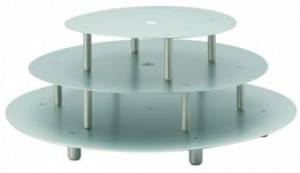 Aluminium pillar cake stand - low