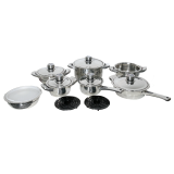 Bachmayer BM-1601: 16 Pieces Stainless Steel Cookware Set