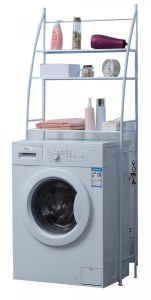 Herzberg HG-03589: 3-Tier Washing Machine and Bathroom Storage Shelf Organizer - White