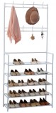 Herzberg Segmented Hallstand Clothes Hanger with 5 Shelves Shoe Rack - 80x173cm