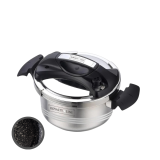 Royalty Line RL-24PS4LM: 24CM S/S Marble Coated Pressure Cooker - 4L