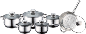 Royalty Line RL-1231: 12 Pieces Cookware Set with Glass Lid